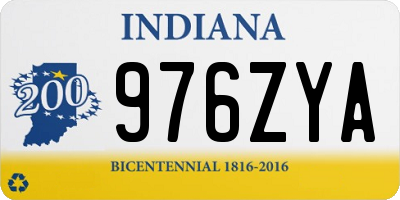 IN license plate 976ZYA