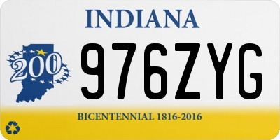 IN license plate 976ZYG