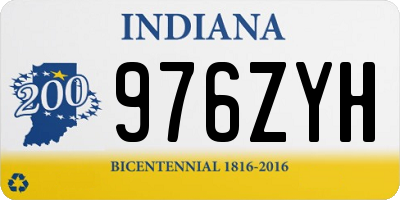 IN license plate 976ZYH