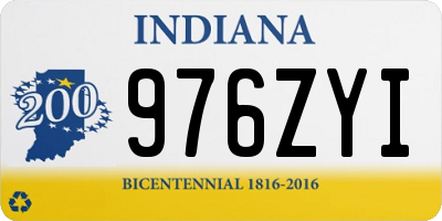 IN license plate 976ZYI