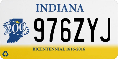 IN license plate 976ZYJ