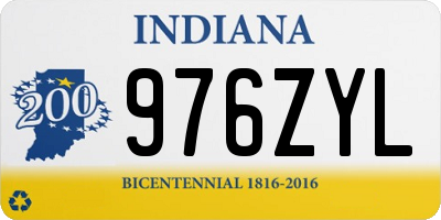 IN license plate 976ZYL