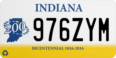 IN license plate 976ZYM