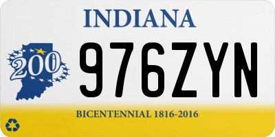 IN license plate 976ZYN