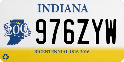 IN license plate 976ZYW