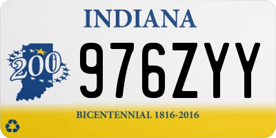IN license plate 976ZYY