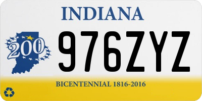 IN license plate 976ZYZ