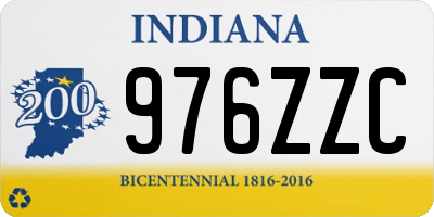 IN license plate 976ZZC