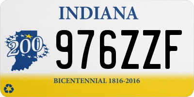 IN license plate 976ZZF