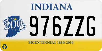 IN license plate 976ZZG