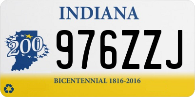 IN license plate 976ZZJ