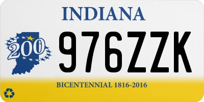 IN license plate 976ZZK