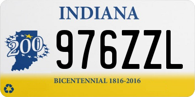 IN license plate 976ZZL