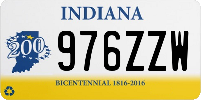IN license plate 976ZZW