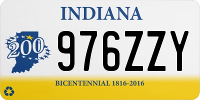 IN license plate 976ZZY