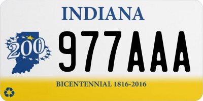 IN license plate 977AAA