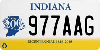 IN license plate 977AAG