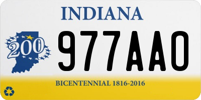 IN license plate 977AAO