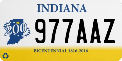 IN license plate 977AAZ