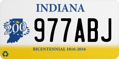IN license plate 977ABJ