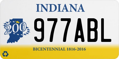 IN license plate 977ABL