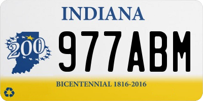 IN license plate 977ABM