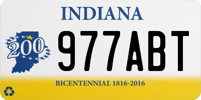 IN license plate 977ABT