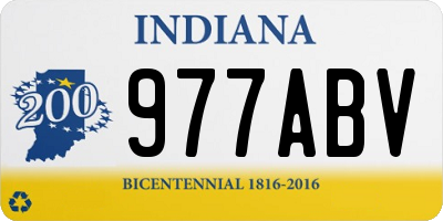 IN license plate 977ABV