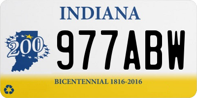 IN license plate 977ABW