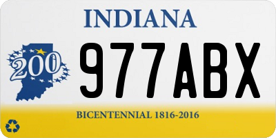 IN license plate 977ABX