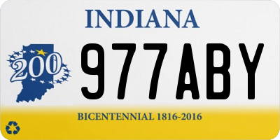IN license plate 977ABY
