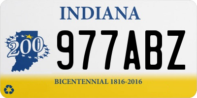 IN license plate 977ABZ