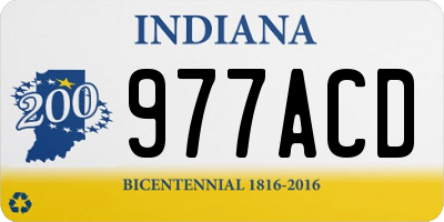 IN license plate 977ACD