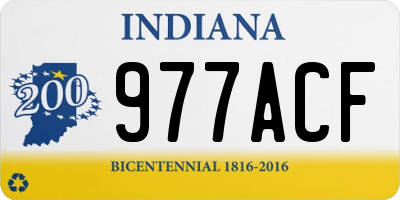 IN license plate 977ACF