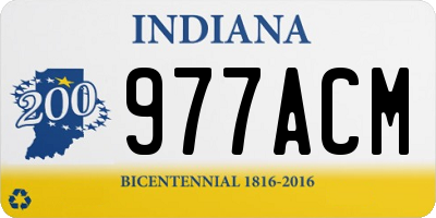 IN license plate 977ACM
