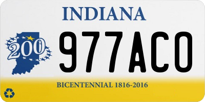 IN license plate 977ACO