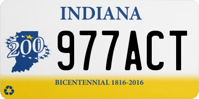 IN license plate 977ACT