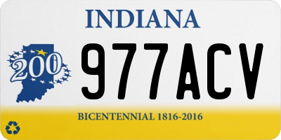 IN license plate 977ACV