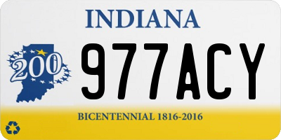 IN license plate 977ACY