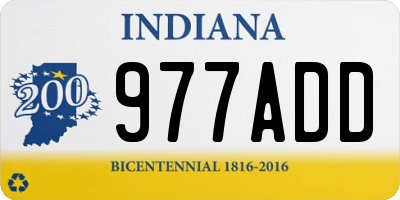 IN license plate 977ADD