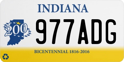 IN license plate 977ADG