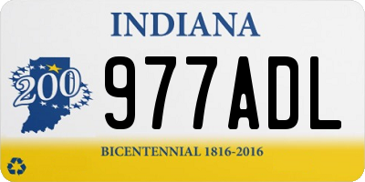 IN license plate 977ADL