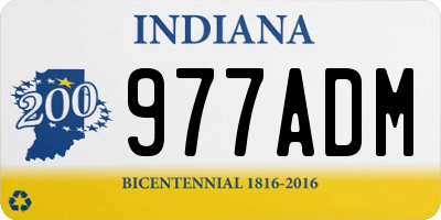 IN license plate 977ADM