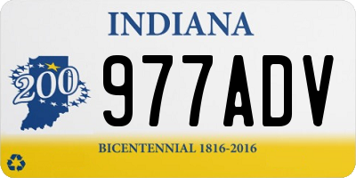 IN license plate 977ADV