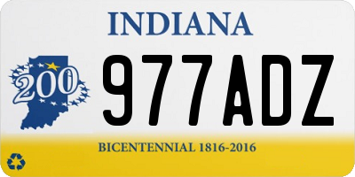 IN license plate 977ADZ