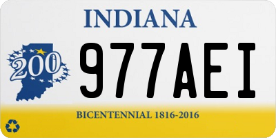 IN license plate 977AEI