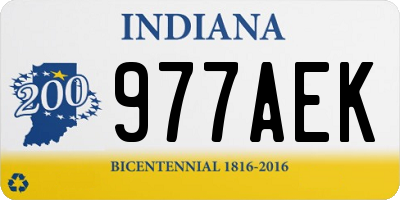 IN license plate 977AEK