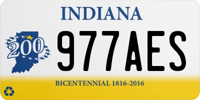 IN license plate 977AES