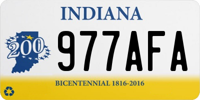 IN license plate 977AFA