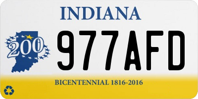 IN license plate 977AFD